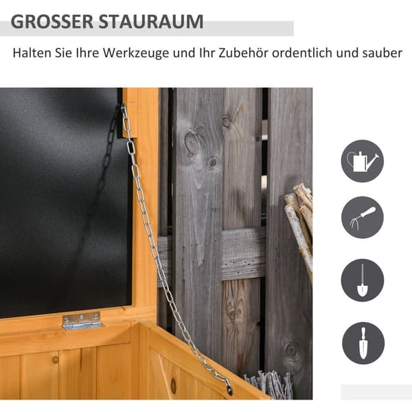 Hageskap, Redskapsbod, Vannavstøtende Grantre, Slitesterk, Stor Plass, 127 X 56 X 60 Cm, Gul
