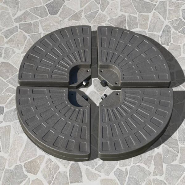 Sateenvarjoteline, Täytettävä 17Kg Vedellä/25Kg Hiekkaa, Hdpe, Kahvi, 100X100X10,5Cm
