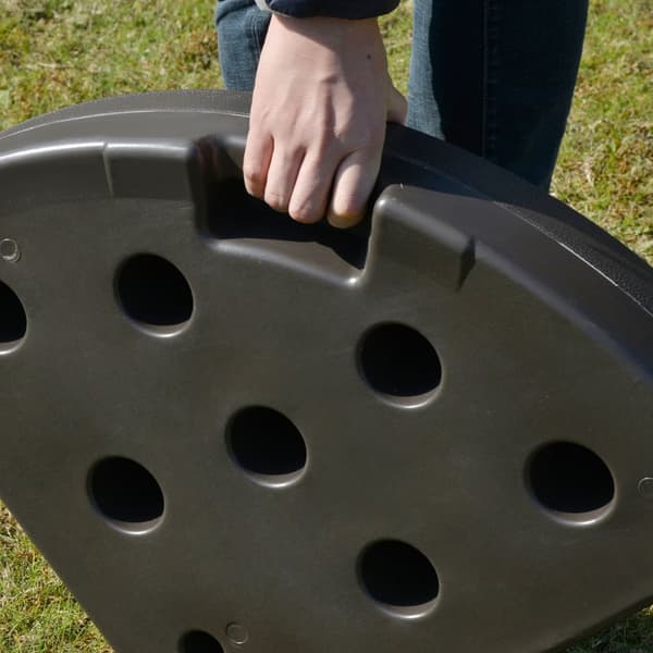Sateenvarjoteline, Täytettävä 17Kg Vedellä/25Kg Hiekkaa, Hdpe, Kahvi, 100X100X10,5Cm