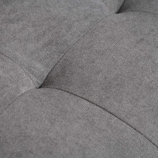 2-Personers Sofa Stof Sofa Dobbelt Sofa Aftagelig Med Hynder Gummi Træ Bomuld Grå 117 X 62 X 78 Cm