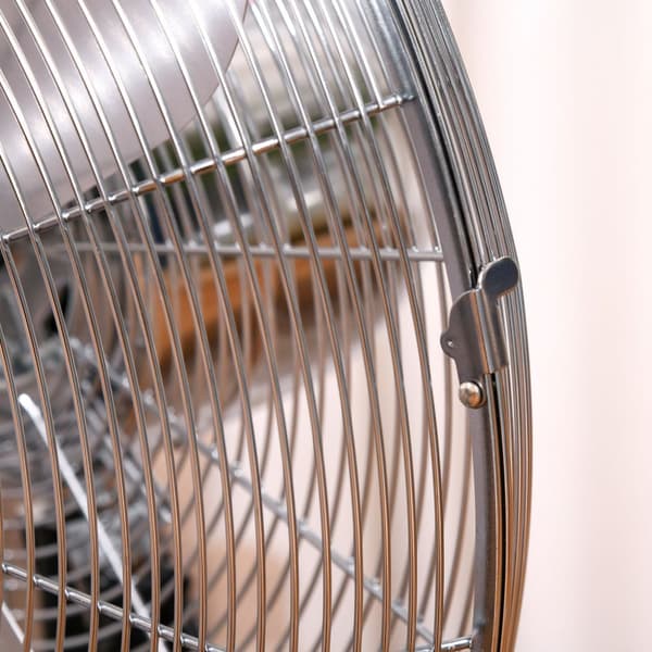 Piedestalventilator 120 Cm, Højdejusterbar, 3 Hastighedsniveauer, Justerbar Hældningsvinkel, Stål, Sølv