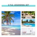 Miniatyrbild 6 av 10: 3 St. Trädgårdsstol Med Bord Trädgårdsset Trädgårdsgrupp Trädgårdsbordset Metallnät Svart 2 X Fåtöljer 1 X Bord