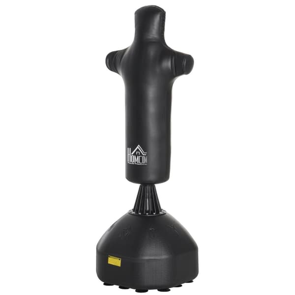 Boksesæk Stående 180 Cm Voksen Stående Boksesæk Boksning Dummy Boksesøjle Humanoid Design Heavy Duty Boksesæk Til Professionelle Og Begyndere Sort