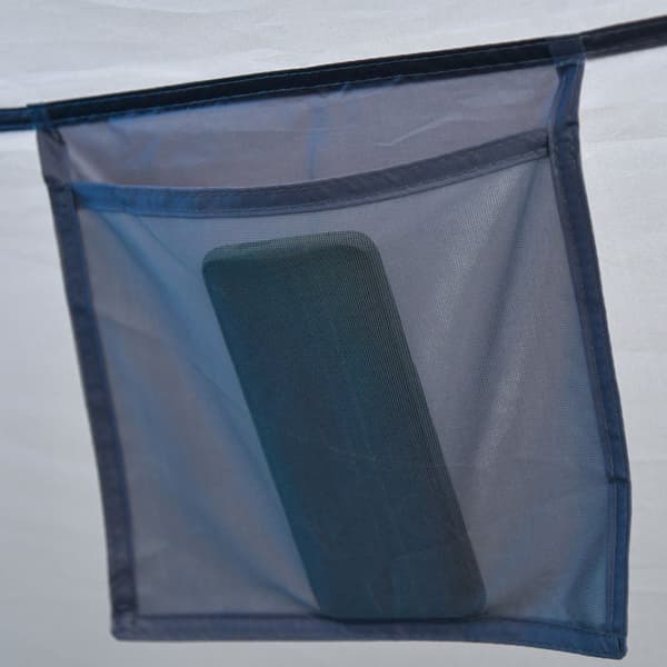Pop-Up Telt For 1-2 Personer Lett Campingtelt For 3 Årstider, Polyester Og Glassfiber, Blå+Grå, 220X108X110Cm