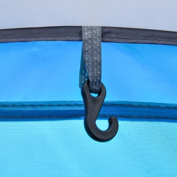 Pop-Up Telt For 1-2 Personer Lett Campingtelt For 3 Årstider, Polyester Og Glassfiber, Blå+Grå, 220X108X110Cm