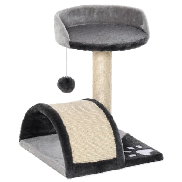 Skrapestolpe Lekeballer Og Sisal Tau Skrapestenger, Stall Kattetre, Grå, 35,5X37X46Cm