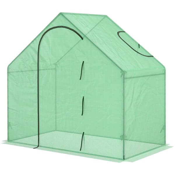 Folie Drivhus Tomat Drivhus Kold Ramme Med Vindue Og Dør Grønt Stål Pvc Plast 180 X 100 X 168 Cm