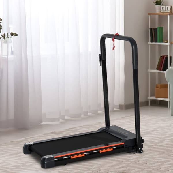 Elektrisk Tredemølle Med Lcd-Skjerm, Sammenleggbar Treningsmaskin, 1-6 Km/T, Stål, Svart, 105 X 56 X 108,5 Cm