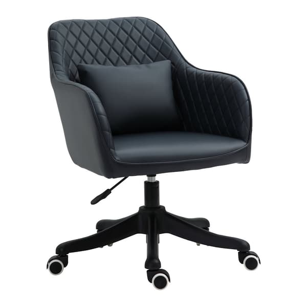 Kontorstol Med Massagebordsstol, Vibrationsfunktion, Lændepude, Pu, ​​Antracitgrå, 55X65X78-86Cm