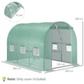Miniatyrbilde 4 av 10: Polyetylenfilm 3X2X2M Erstatningsfilm Med 6 Vinduer For Hagetunnel Drivhusfilm Tunneldrivhusfilm Hagefilm Laget Av Polyetylen