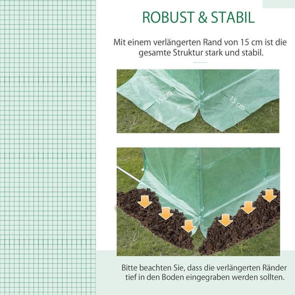 Polyetylenfilm 3X2X2M Erstatningsfilm Med 6 Vinduer For Hagetunnel Drivhusfilm Tunneldrivhusfilm Hagefilm Laget Av Polyetylen