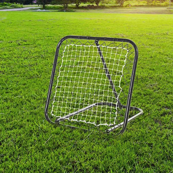 Football Rebounder Taitettava Takaisinpotku Maali Rebound Seinä 5 Taso Baseball Koripallo Metalli Musta 78X84X65-78Cm