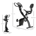 Miniatyrbillede 4 af 10: Motionscykel 2-I-1 Cykeltræner Hjemmetræner Folde Motionscykel Med 8 Niveauer Af Justerbar Magnetisk Modstand Og 1 Par Stålspændereb