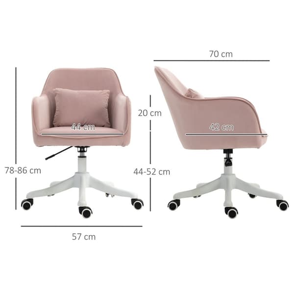 Hieronta Toimistotuoli Pöytätuoli Kääntyvä Tuoli Tärinätoiminto Säädettävät Käsinojat 55X65X79-89Cm
