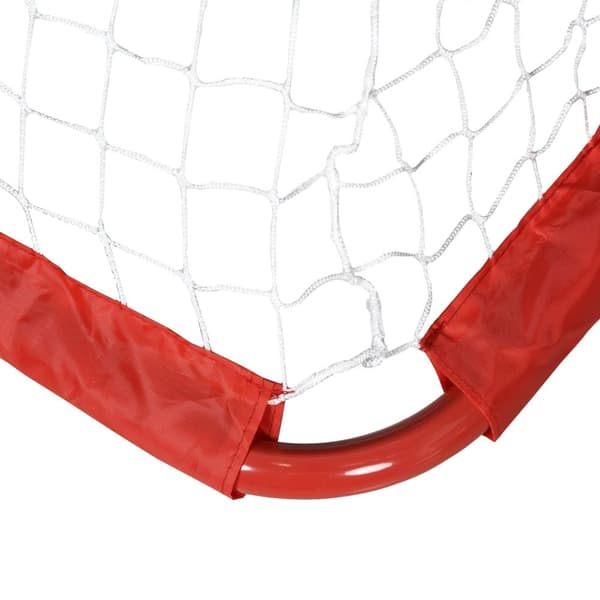 Fotballmål Sett Med 2 Minimål, Sammenleggbare Laget Av Stål (Q195) Og Tetrolon, Rød, 90X36X60 Cm