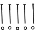 Miniatyrbilde 6 av 7: Skyvedørssystem For Skyvedørsskinne I Tre Med 9 Tilbehør Carbon Steel Black