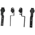 Miniatyrbilde 7 av 7: Skyvedørssystem For Skyvedørsskinne I Tre Med 9 Tilbehør Carbon Steel Black