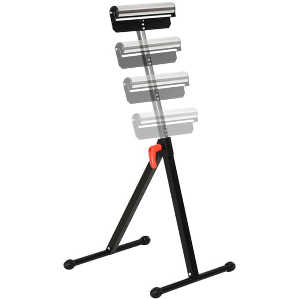 Rullbock Höjdjusterbar Stödbock, Lastbar Upp Till 90Kg, Metall, Svart, 44X50X68-110Cm