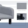 Miniatyrbillede 6 af 8: Hundesofa Stilfuld Pet Sofa Med Betræk & Træben, 82X54X36Cm