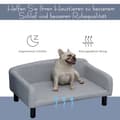 Miniatyrbillede 8 af 8: Hundesofa Stilfuld Pet Sofa Med Betræk & Træben, 82X54X36Cm
