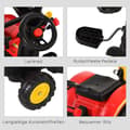 Miniatyrbilde 5 av 10: Pedaltraktor Med Henger, Pedalgraver, Traktor Med Frontlaster, Barnepedaltraktorer Fra 3 År, Gravemaskin, Barn, Stål, Plast, Rød, 179 X 42 X 59 Cm