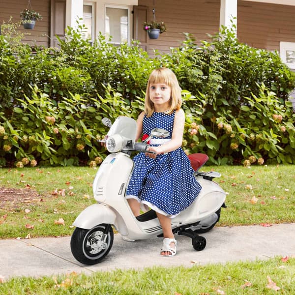 Elektrisk Børnekøretøj Motorcykel Mp3 Musik Belysning 3-6 År Pp Hvid 108X49X75Cm