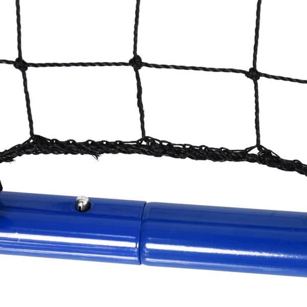 Football Rebounder Kickback Goal Rebound Seinäverkko Kaksipuolinen Palautuspallo Säädettävä 5 Tasossa Teräksensininen 100 X 95 X 90 Cm