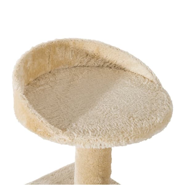 Skrapestolpe Med Sisal-Søyler, Katteskrapestolpe, Katteklatre, Kattetre, Beige, 50 X 50 X 100 Cm
