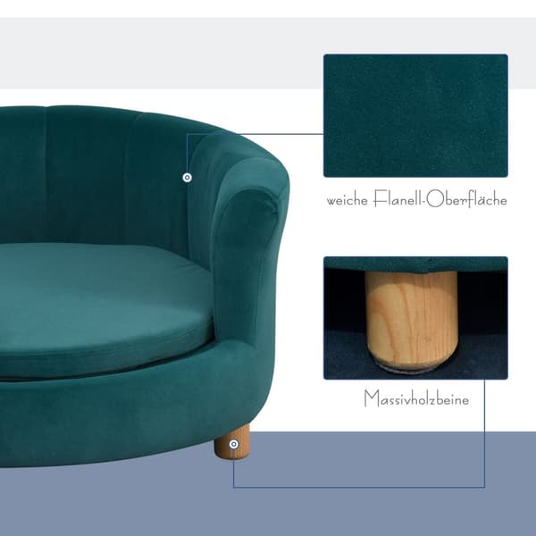 Hundeseng Elegant Hundesofa Med Mykt Trekk Og Treben, 65X64X37Cm