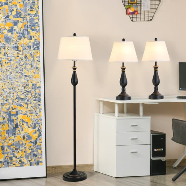 3 Kpl Vintage Pöytävalaisin Metalli Ps Polyesteri Puuvilla E27 Pöytävalaisimen Halkaisija 38 X 158 Cm Lattiavalaisimen Halkaisija 30 X 62 Cm