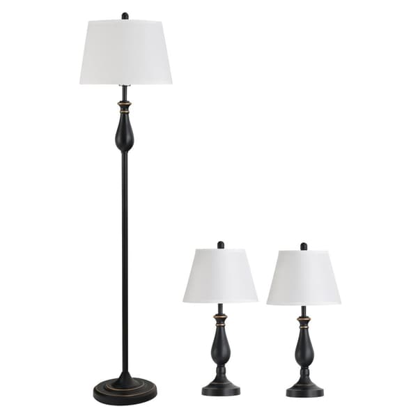 3 Kpl Vintage Pöytävalaisin Metalli Ps Polyesteri Puuvilla E27 Pöytävalaisimen Halkaisija 38 X 158 Cm Lattiavalaisimen Halkaisija 30 X 62 Cm