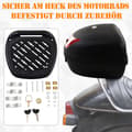 Miniatyrbilde 6 av 10: Motorsykkelkoffert, Scooterkoffert For Motorsykler, Scootere, Mopeder, Quads, 48L Hjelmkoffert, Toppkoffert, Svart, 59X43X33Cm