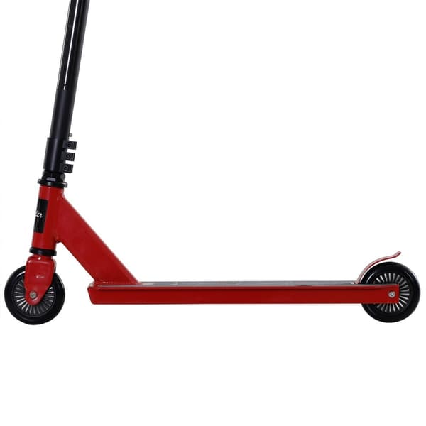 Pro Stunt Scooter Til Freestyle Tricks, 100 Mm Pu Hjul, Til Børn Og Voksne, Aluminium, Rød