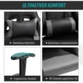 Miniatyrbilde 8 av 10: Ergonomic Office Chair Gaming Stol, Snurrstol Laget Av Kunstskinn Og Skum, Svart, 67,5X74X126-136Cm