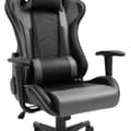 Miniatyrbilde 10 av 10: Ergonomic Office Chair Gaming Stol, Snurrstol Laget Av Kunstskinn Og Skum, Svart, 67,5X74X126-136Cm