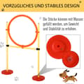Miniatyrbillede 7 af 10: Dog Agility Hæksæt, Hundetræningssæt, Forhindringsbane, Plastik, Polyester, Gul, 128 X 23 X 9-100 Cm