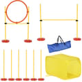 Miniatyrbillede 1 af 10: Dog Agility Hæksæt, Hundetræningssæt, Forhindringsbane, Plastik, Polyester, Gul, 128 X 23 X 9-100 Cm
