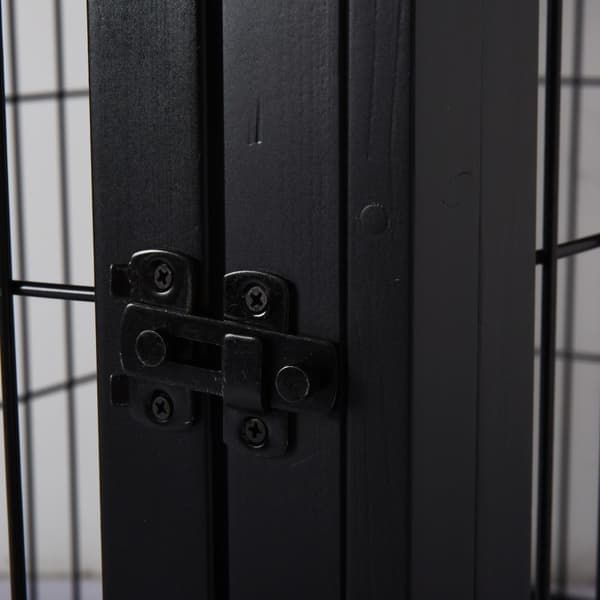 Koirakoti Pöytätasolla, Pieneläinhäkki Sisäkäyttöön, Mdf Metalli, Musta, 81X58,5X66 Cm