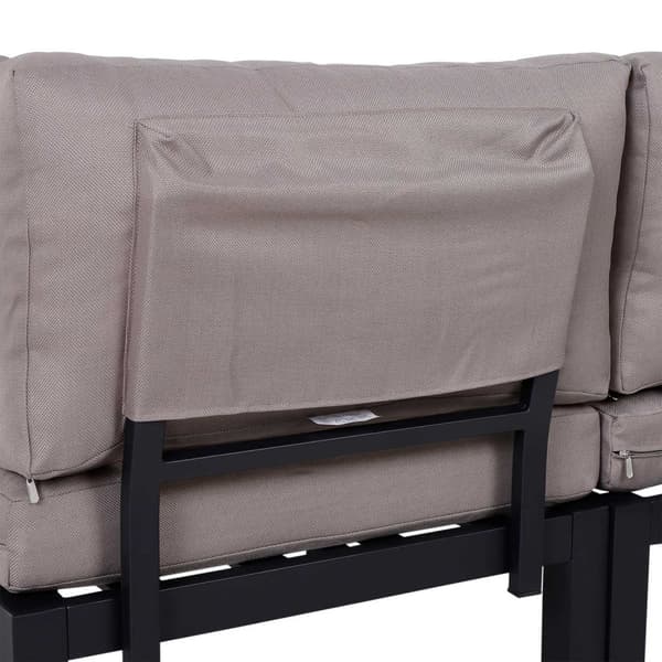 3-Delt Hagemøbelsett Med Sidebord Sofa Med Puter Utendørs Aluminium 164 X 74 X 69 Cm