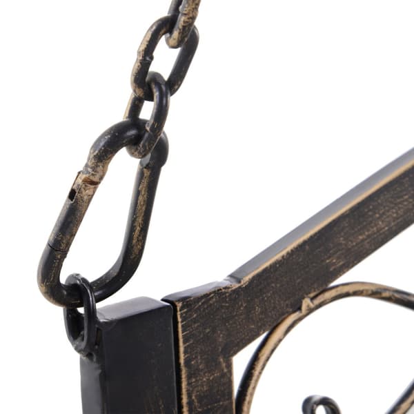 Garden Swing For 2 Personer, Hollywood Swing, Swing Benk, Metall, Bronse, 167 X 123 X 175 Cm
