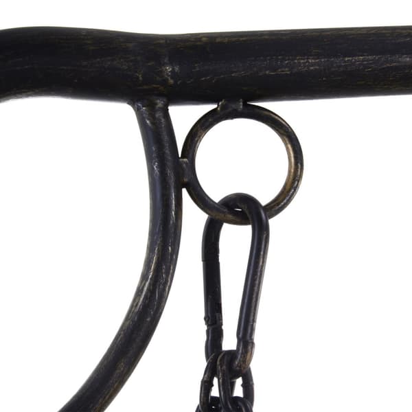 Garden Swing For 2 Personer, Hollywood Swing, Swing Benk, Metall, Bronse, 167 X 123 X 175 Cm