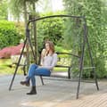 Miniatyrbilde 10 av 10: Garden Swing For 2 Personer, Hollywood Swing, Swing Benk, Metall, Bronse, 167 X 123 X 175 Cm