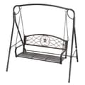 Miniatyrbilde 1 av 10: Garden Swing For 2 Personer, Hollywood Swing, Swing Benk, Metall, Bronse, 167 X 123 X 175 Cm