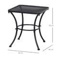 Miniatyrbilde 4 av 9: Sidebord Svart Hagebord, Balkongbord, Metall Sofabord For Uteplass, 45X45X50Cm