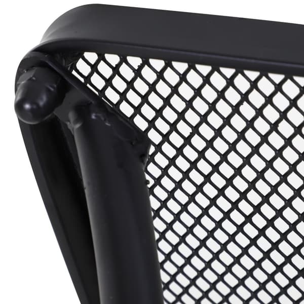 Sidebord Svart Hagebord, Balkongbord, Metall Sofabord For Uteplass, 45X45X50Cm