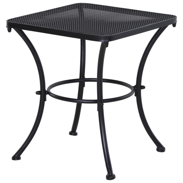 Sidebord Sort Havebord, Balkonbord, Metal Sofabord Til Patio, 45X45X50Cm