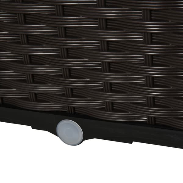 Høybed Plantekasse I Rattan Look Med Dreneringshull, Pp, Brun, 40X40X44Cm