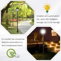Pikkukuva 8 / 10: Aurinkoinen Aurinkopuutarhavalo Led-Puutarhalyhty 30/60 Lumenia, Muovia, Musta, Ø26,5 X K177 Cm