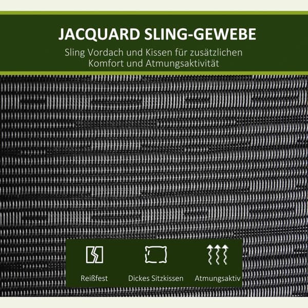 Hollywood-Huske, 3-Seters Hagehuske, Justerbar Solseil, Textline Grå 200 X 120 X 170 Cm