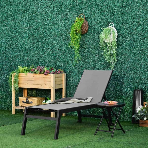 Solseng Hage Solseng 5 Trinns Ryggstøtte Aluminium Grå 169 X 65 X 102 Cm